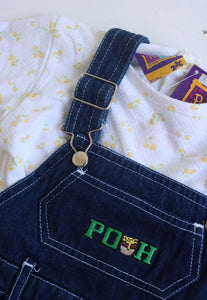 Vintage 90's  Pooh overalls set - size 5t