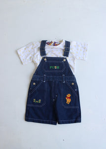 Vintage 90's  Pooh overalls set - size 5t