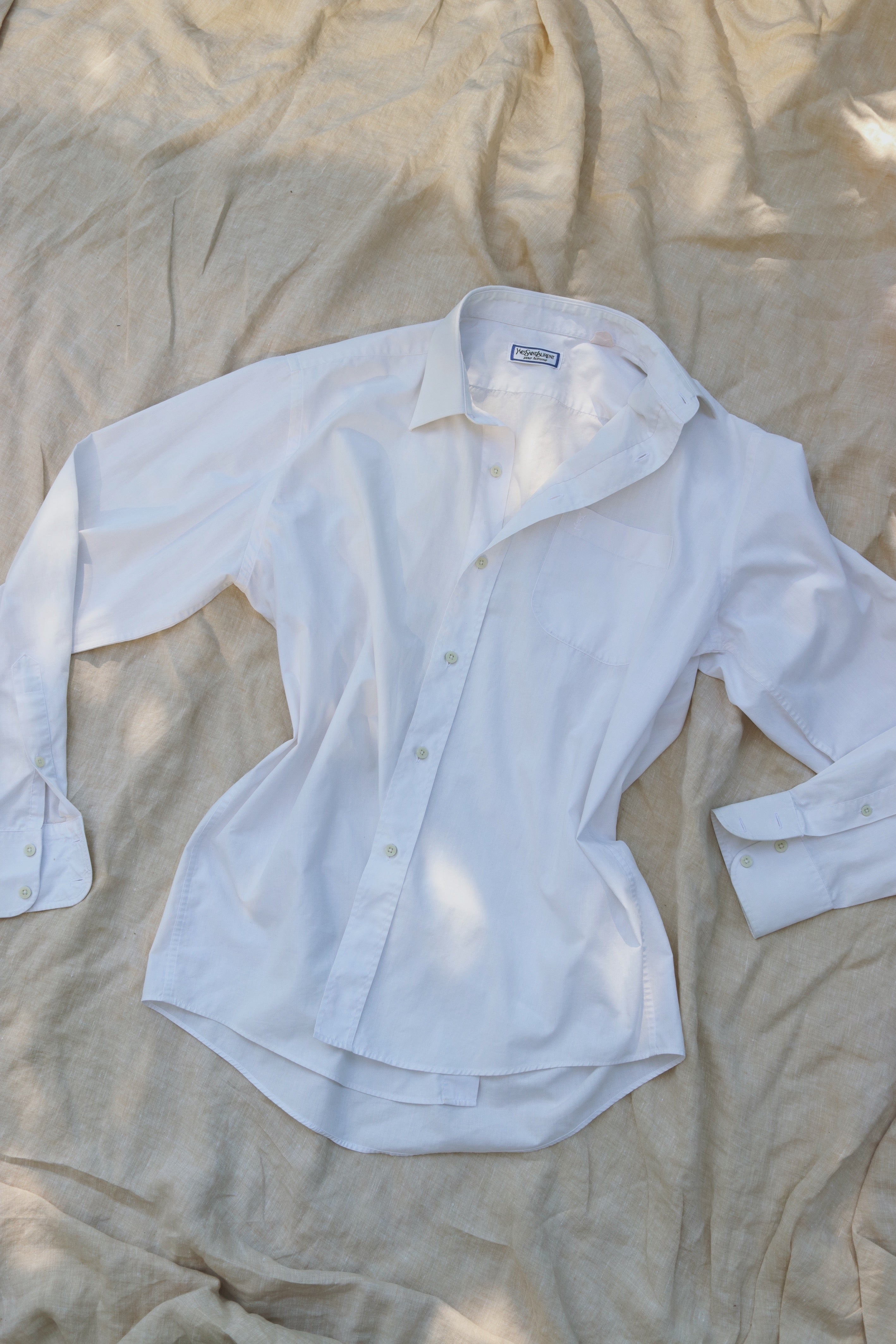 Vintage YSL Pour Homme Shirt 80's  - size S-M - Made in France