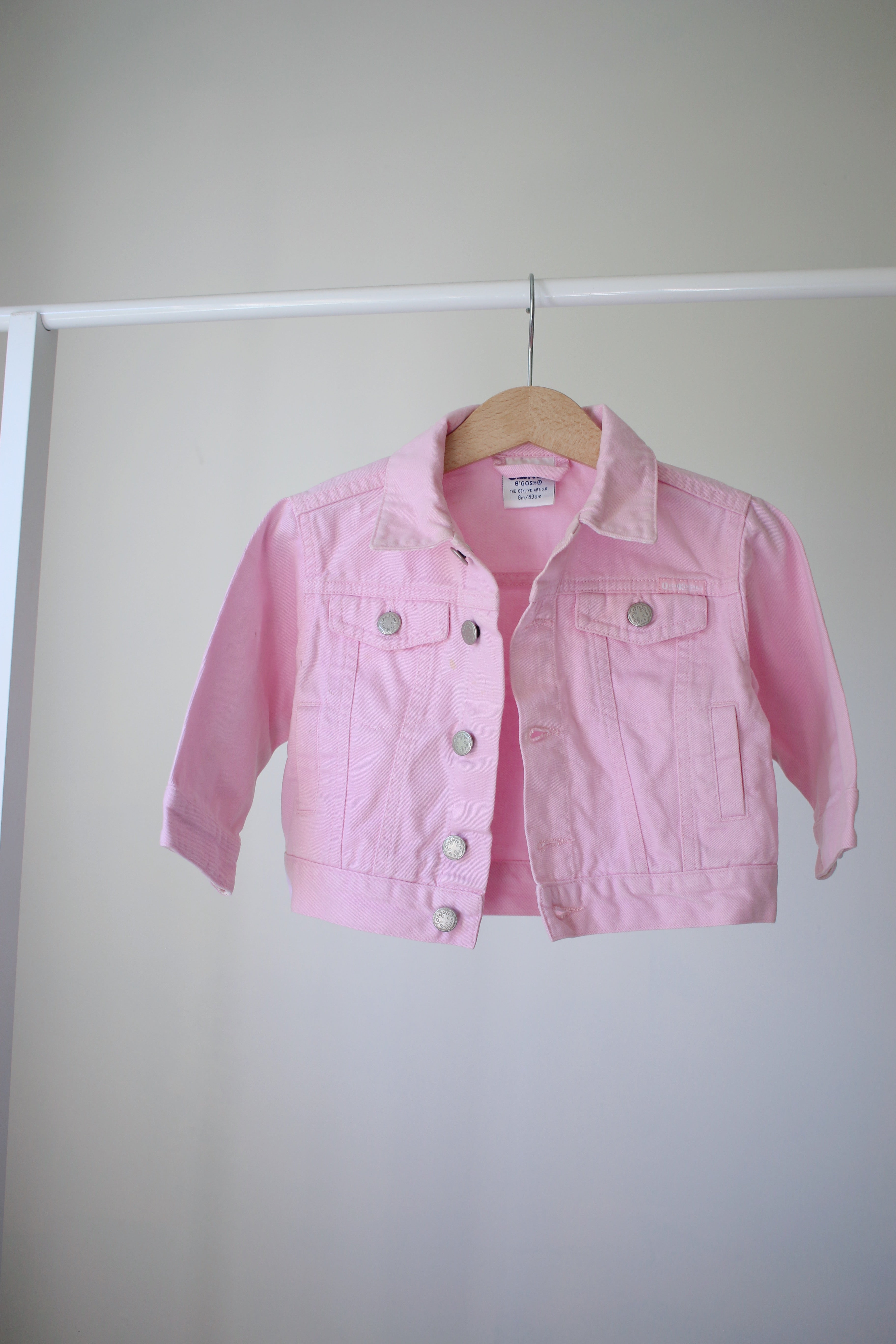 Vintage OshKosh pink denim jacket  - size 6 months