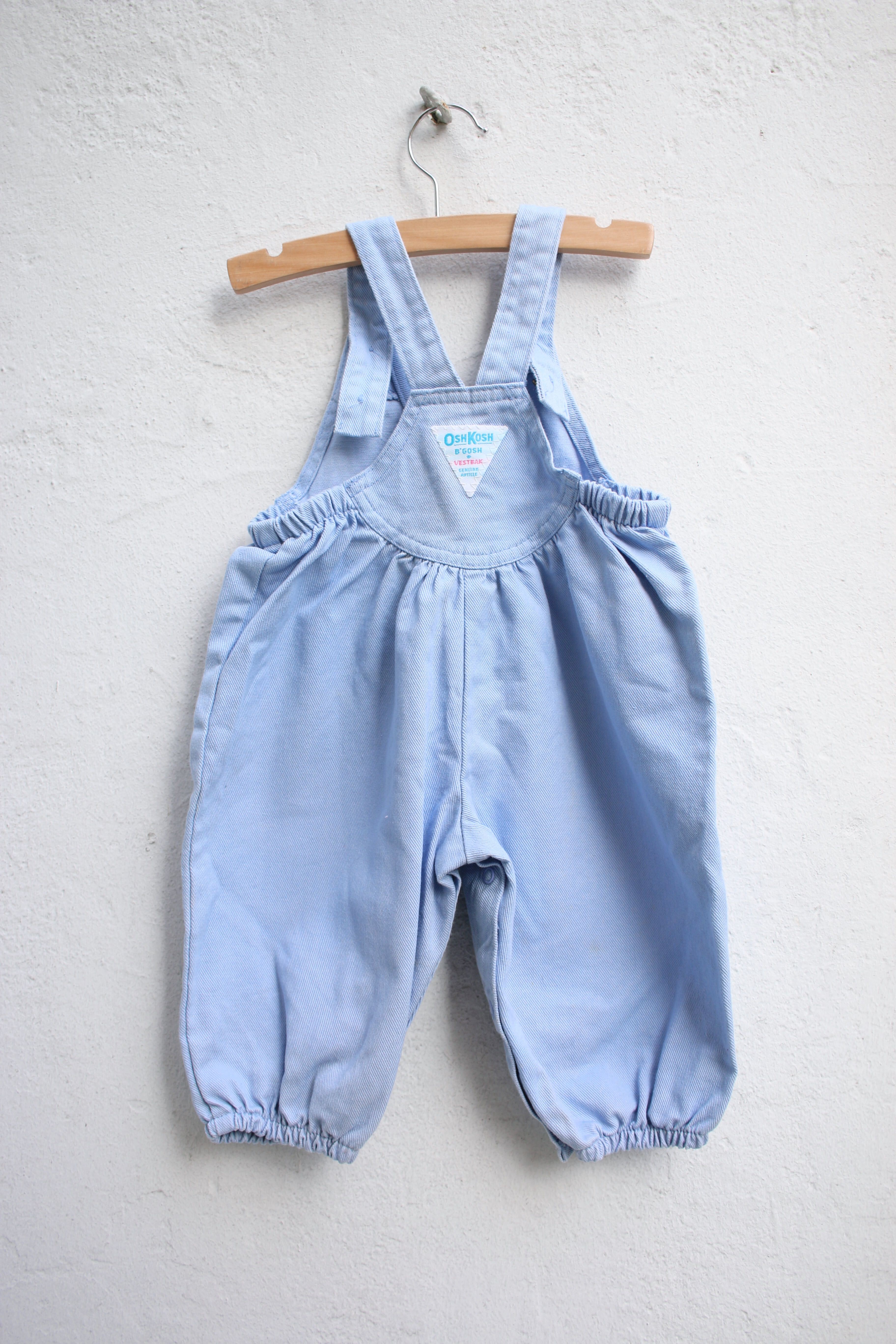 Vintage OshKosh lilac crossover overalls - size 12 months - made in USA