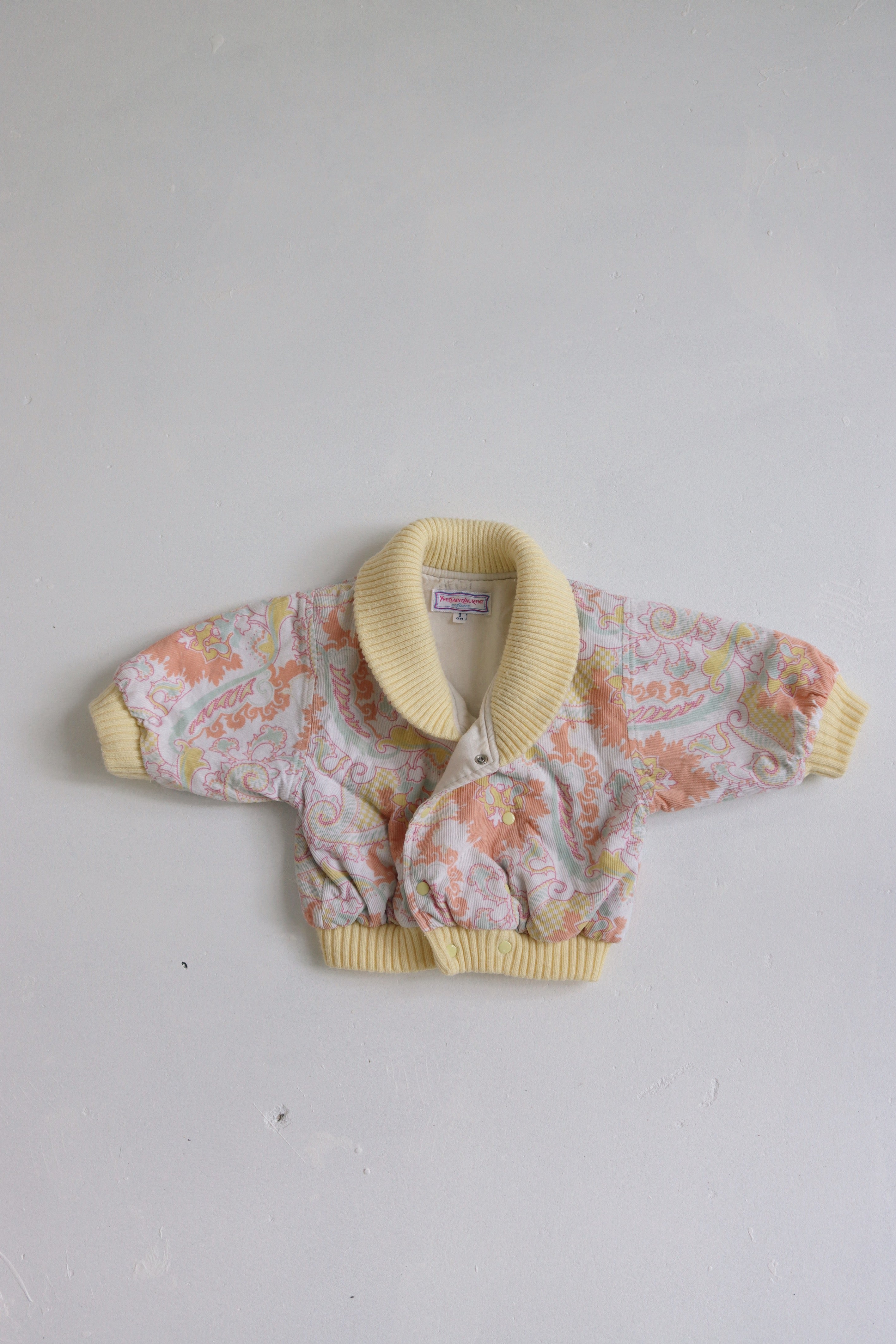 Vintage Yves Saint Laurent paisley jacket - size 6-12 months - made in France