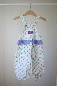 Vintage OshKosh blueberry bubble overalls - size 18 months - made in USA