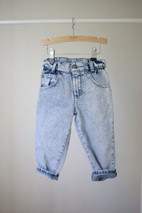 Vintage silver tab Levi light/acid wash jeans - size 3 years - made in USA