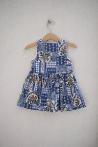 Vintage vichy / floral dress - size 12 months