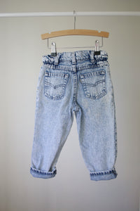 Vintage silver tab Levi light/acid wash jeans - size 3 years - made in USA
