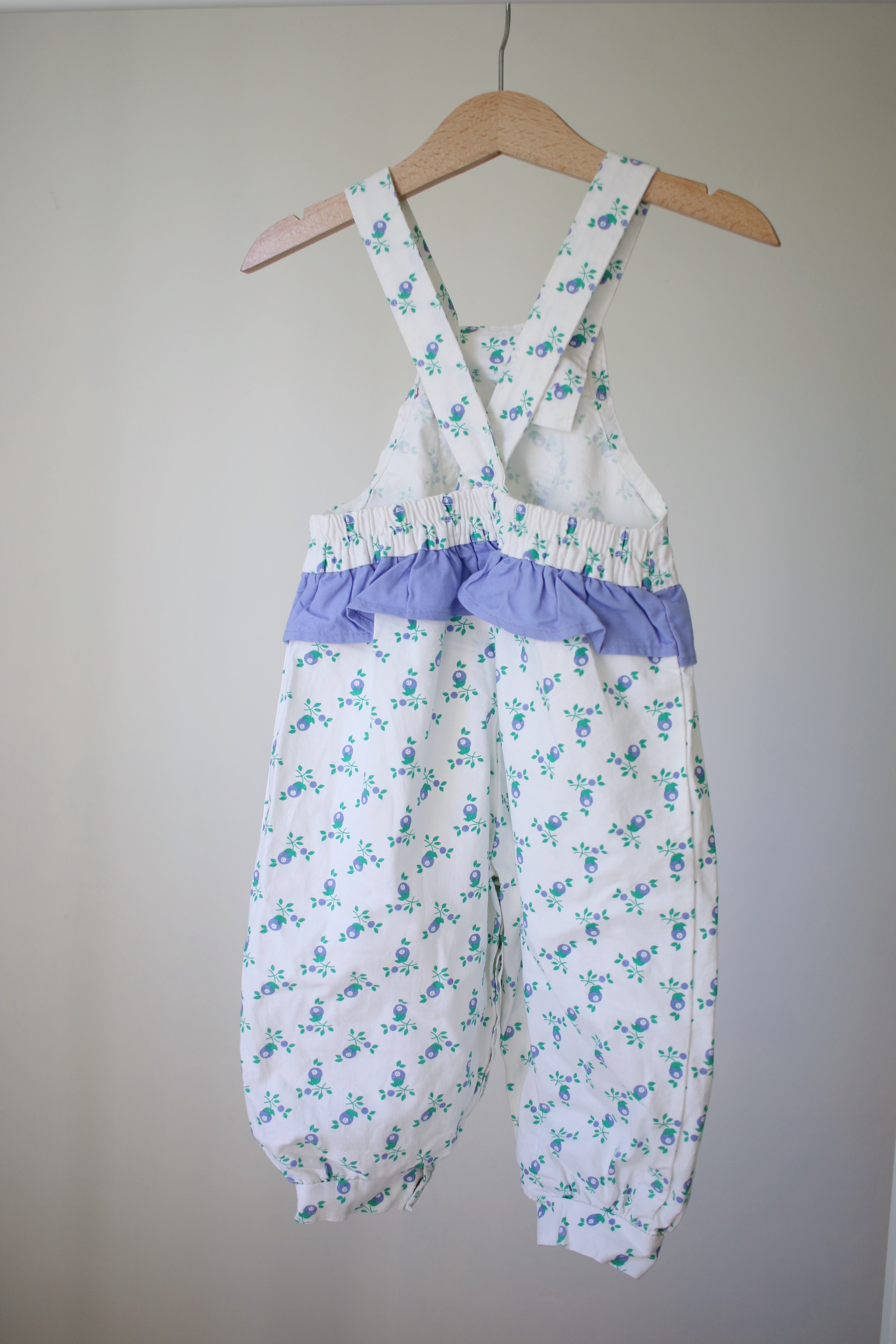 Vintage OshKosh blueberry bubble overalls - size 18 months - made in USA