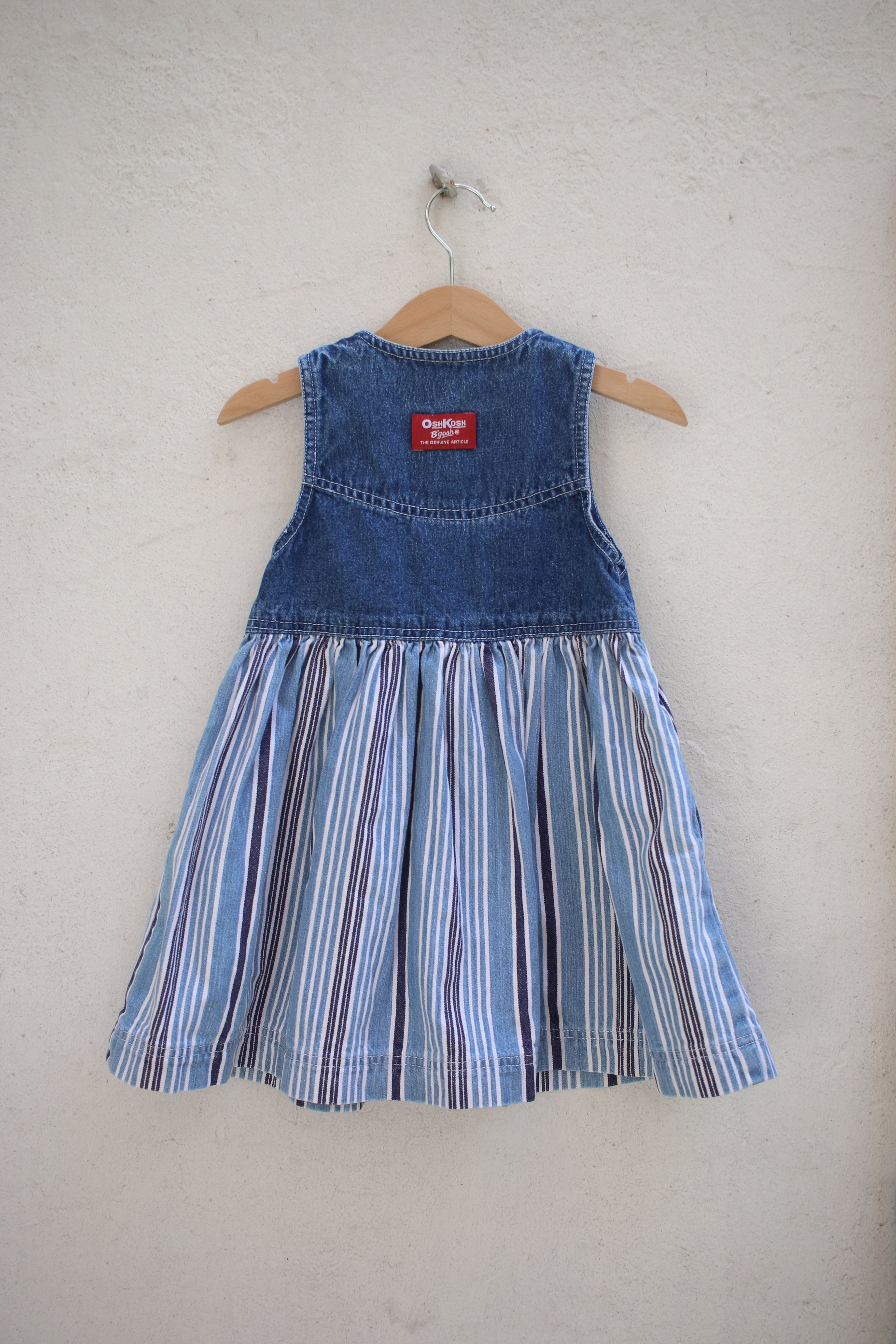 Vintage striped OshKosh dress - size 1-2 years