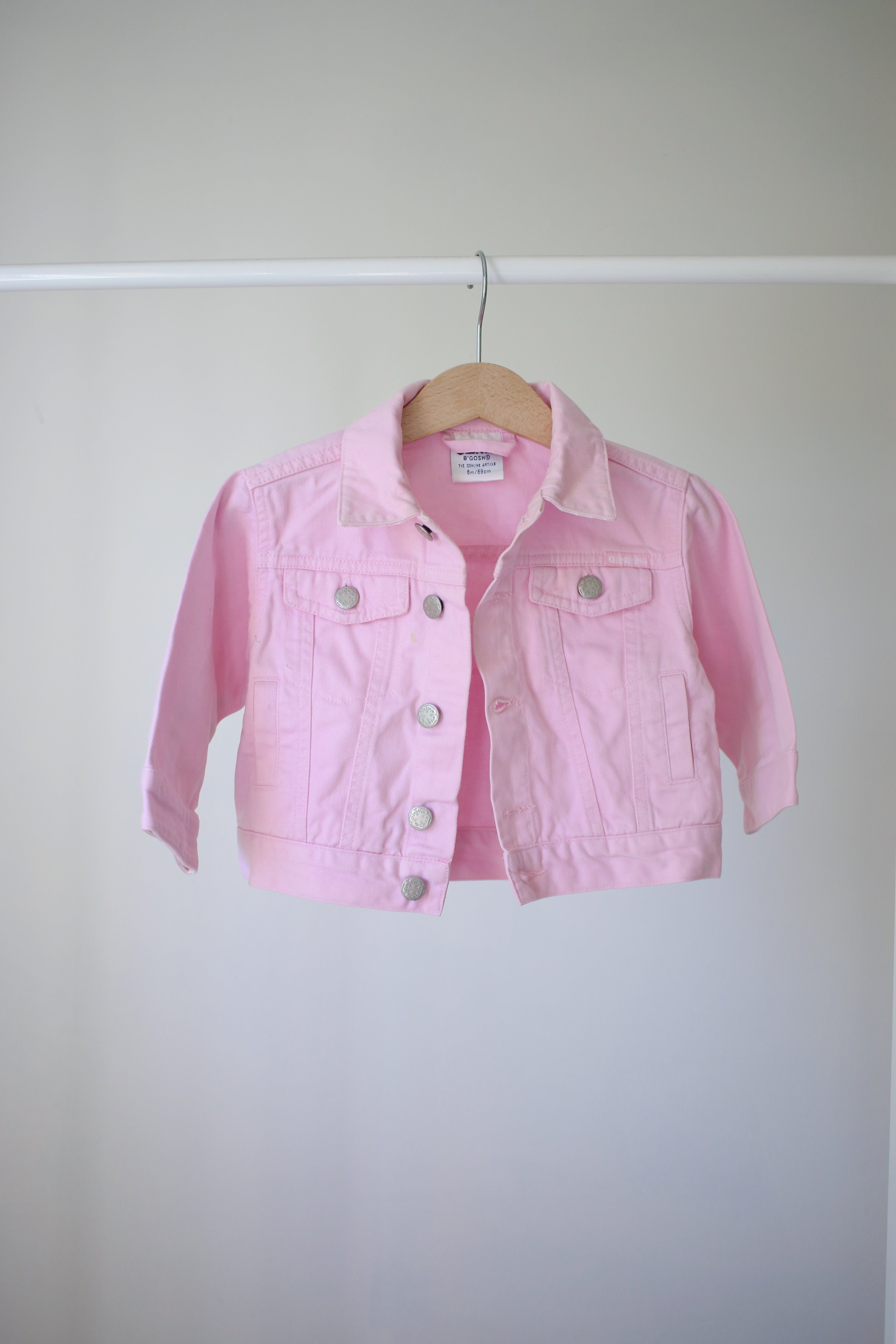 Vintage OshKosh pink denim jacket  - size 6 months