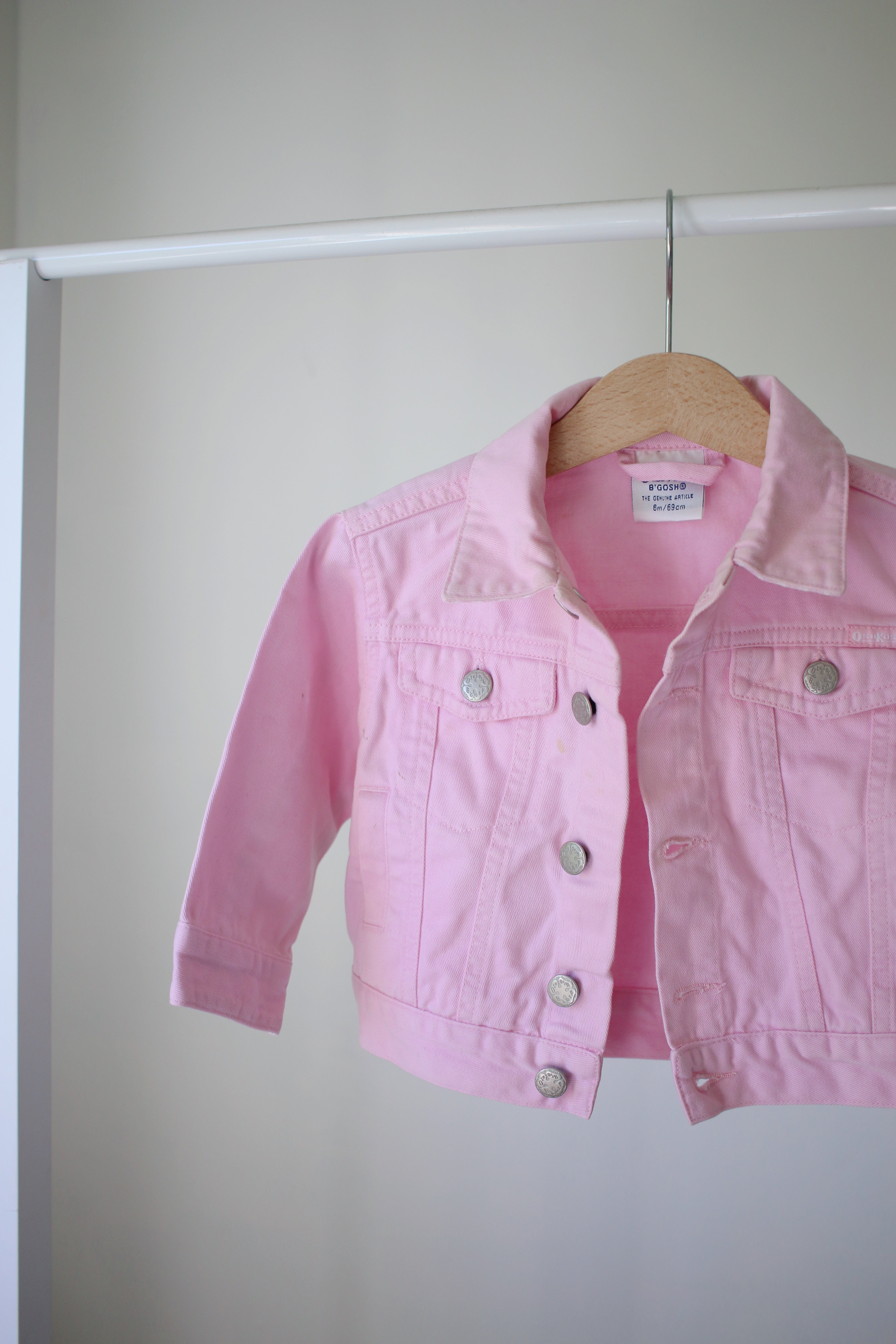 Vintage OshKosh pink denim jacket  - size 6 months