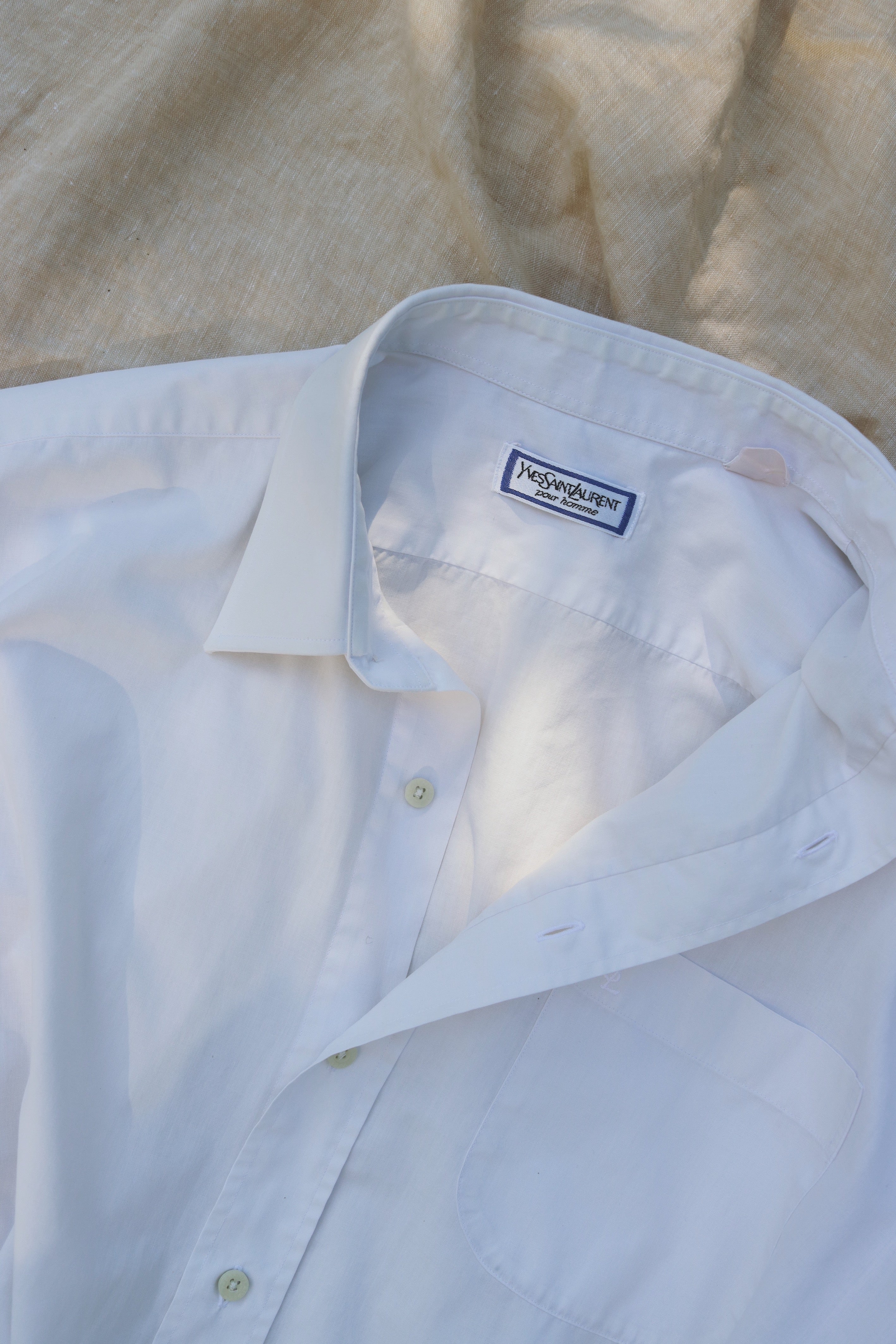 Vintage YSL Pour Homme Shirt 80's  - size S-M - Made in France