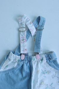 Vintage two-toned denim overalls - Size 0-6 months