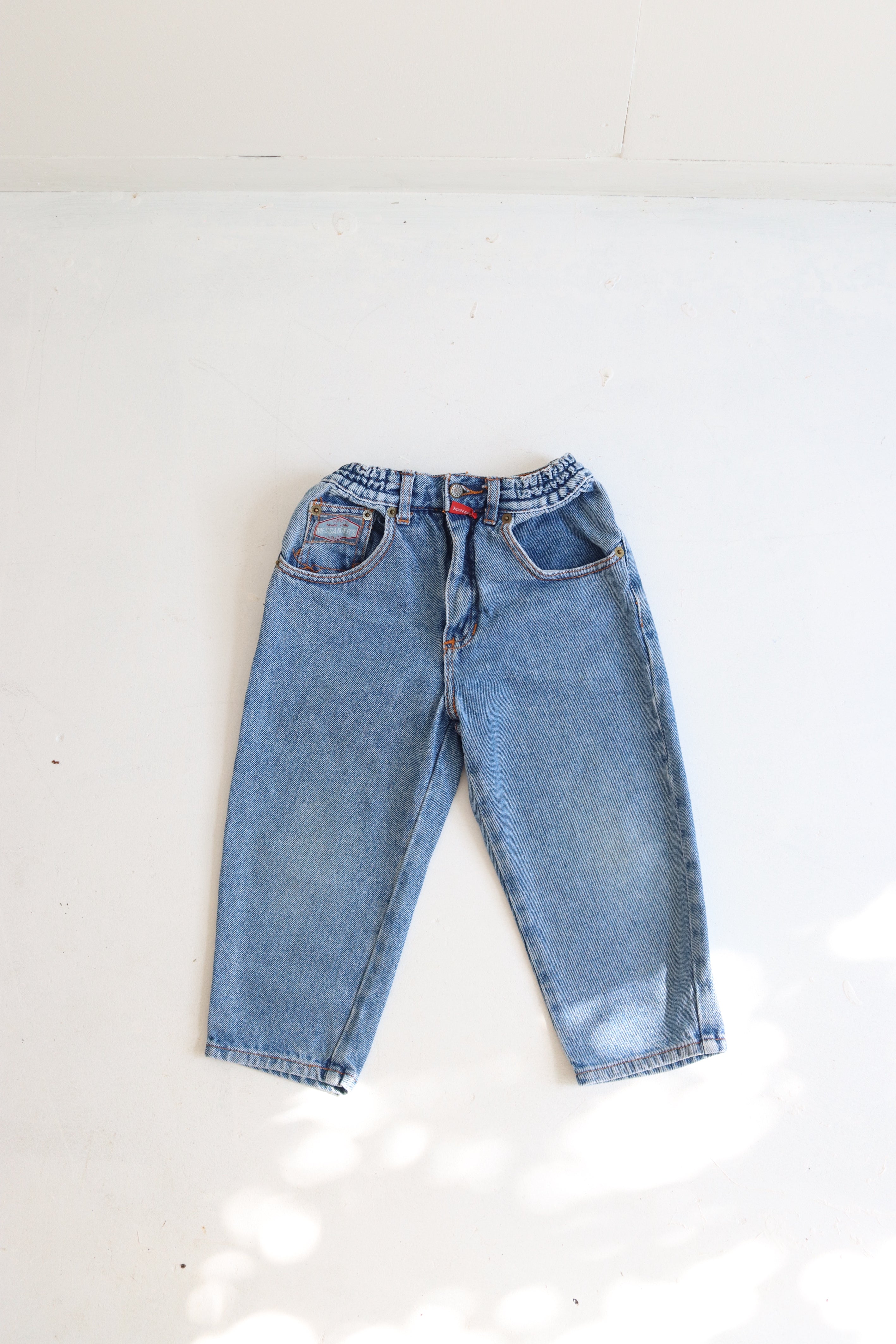 French medium wash baggy jeans - size 3 years - made in France