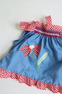 Vintage Samara summer apron top - size 6-9 months