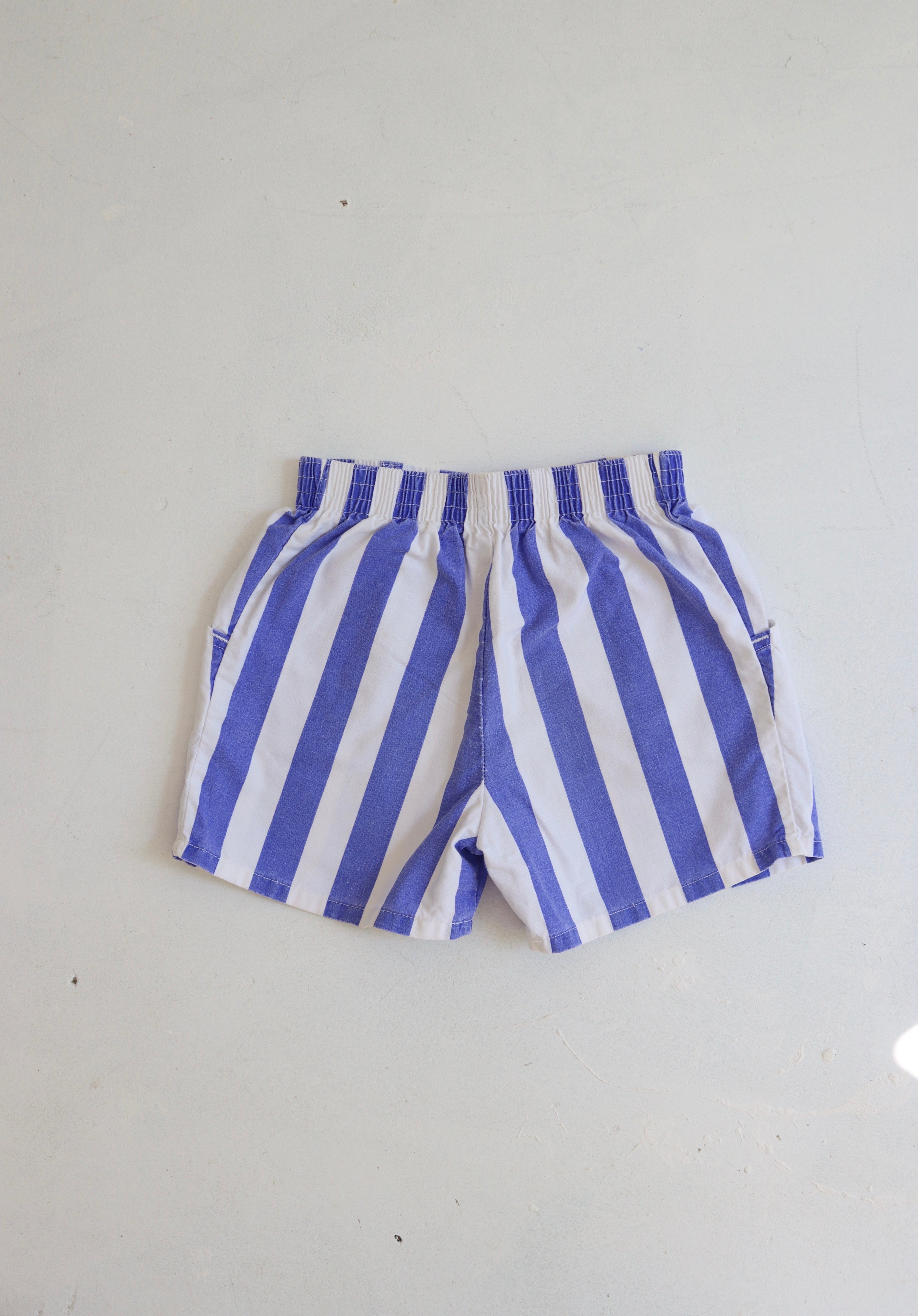 Vintage OshKosh pruple striped cotton shorts - size 5 years - made in USA