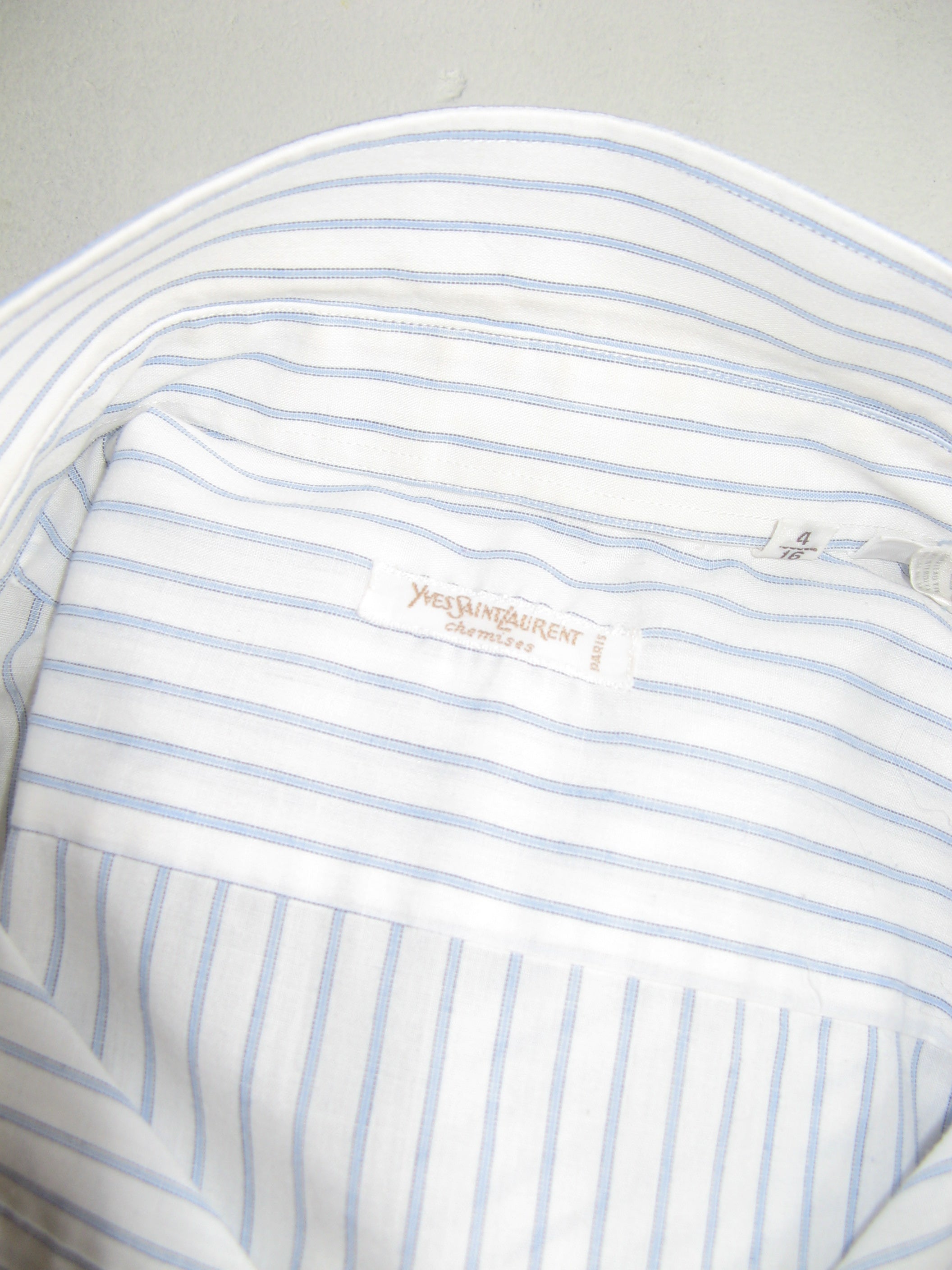 Vintage white/blue striped Yves Saint Laurent button down  - Size S/M/L