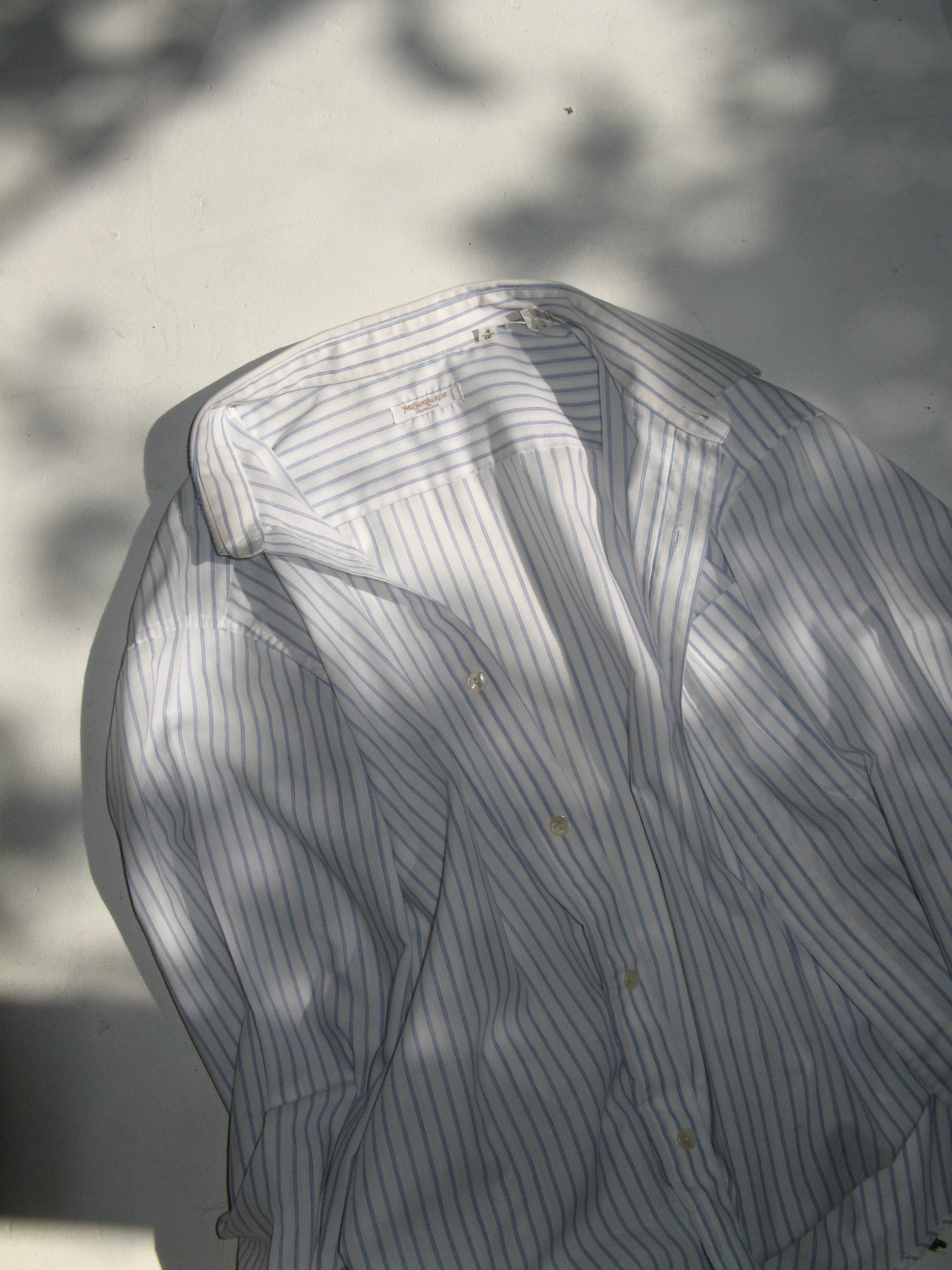 Vintage white/blue striped Yves Saint Laurent button down  - Size S/M/L