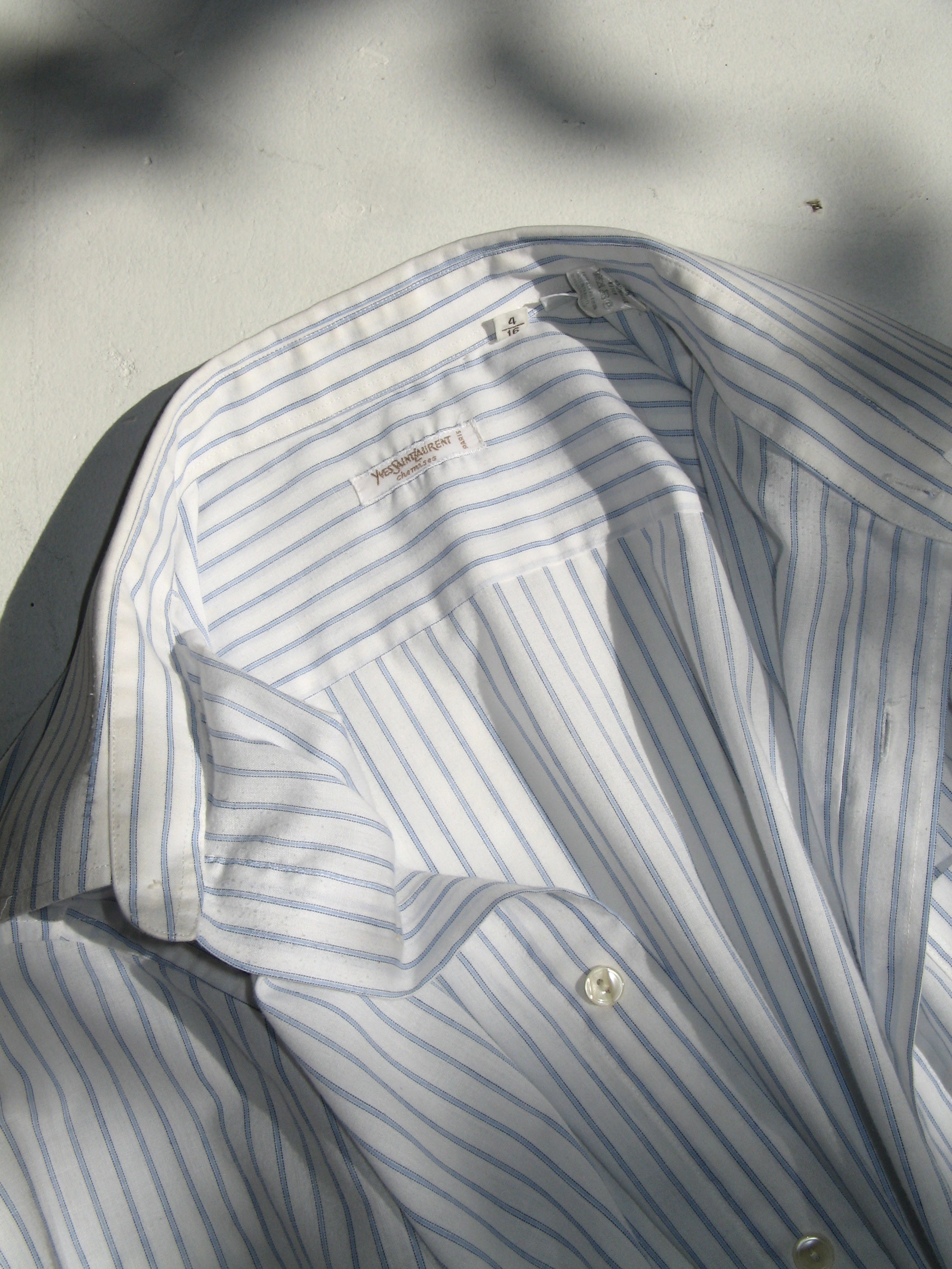 Vintage white/blue striped Yves Saint Laurent button down  - Size S/M/L