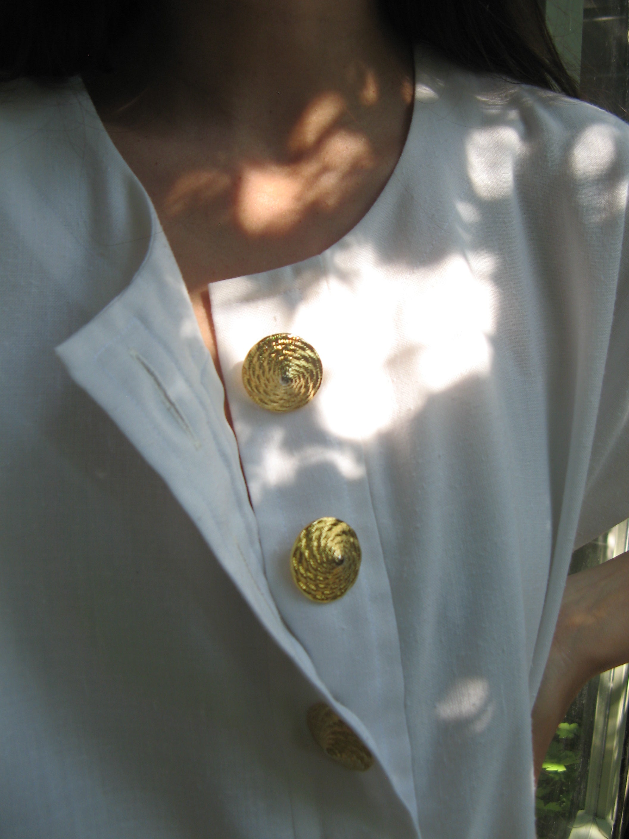 Vintage white Yves Saint Laurent caftan  - Size 42