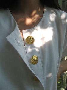 Vintage white Yves Saint Laurent caftan  - Size 42
