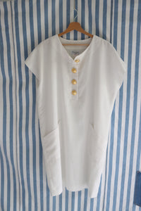 Vintage white Yves Saint Laurent caftan  - Size 42
