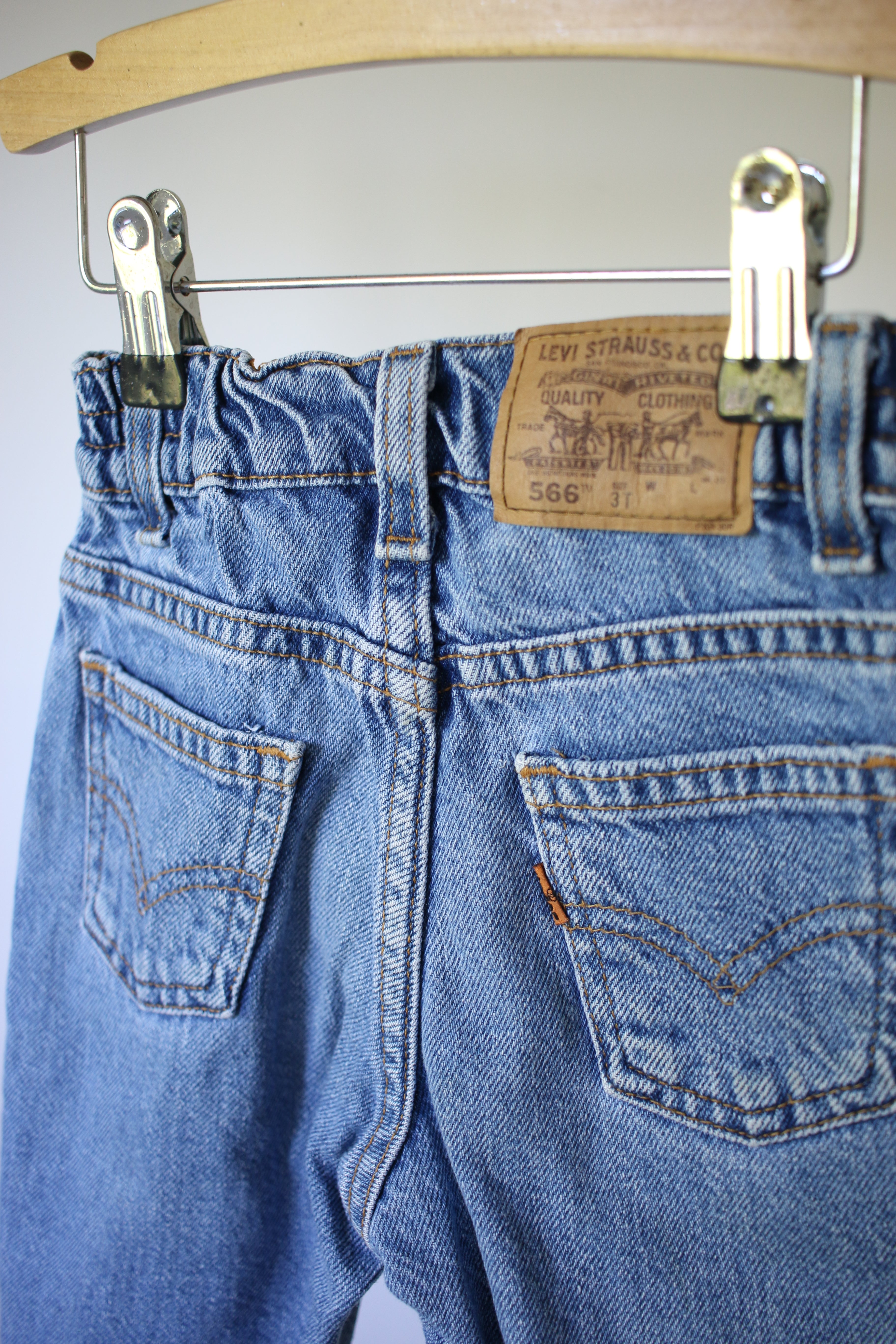 Vintage Levi's orange tab 566 jeans - size 2-3 years - made in USA