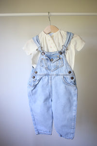 Vintage Levi's Lightwash Overalls  - 9-12 months