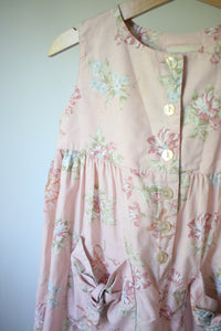 Vintage Laura Ashley floral jumpsuit - size 3 years - made in UK