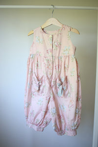 Vintage Laura Ashley floral jumpsuit - size 3 years - made in UK