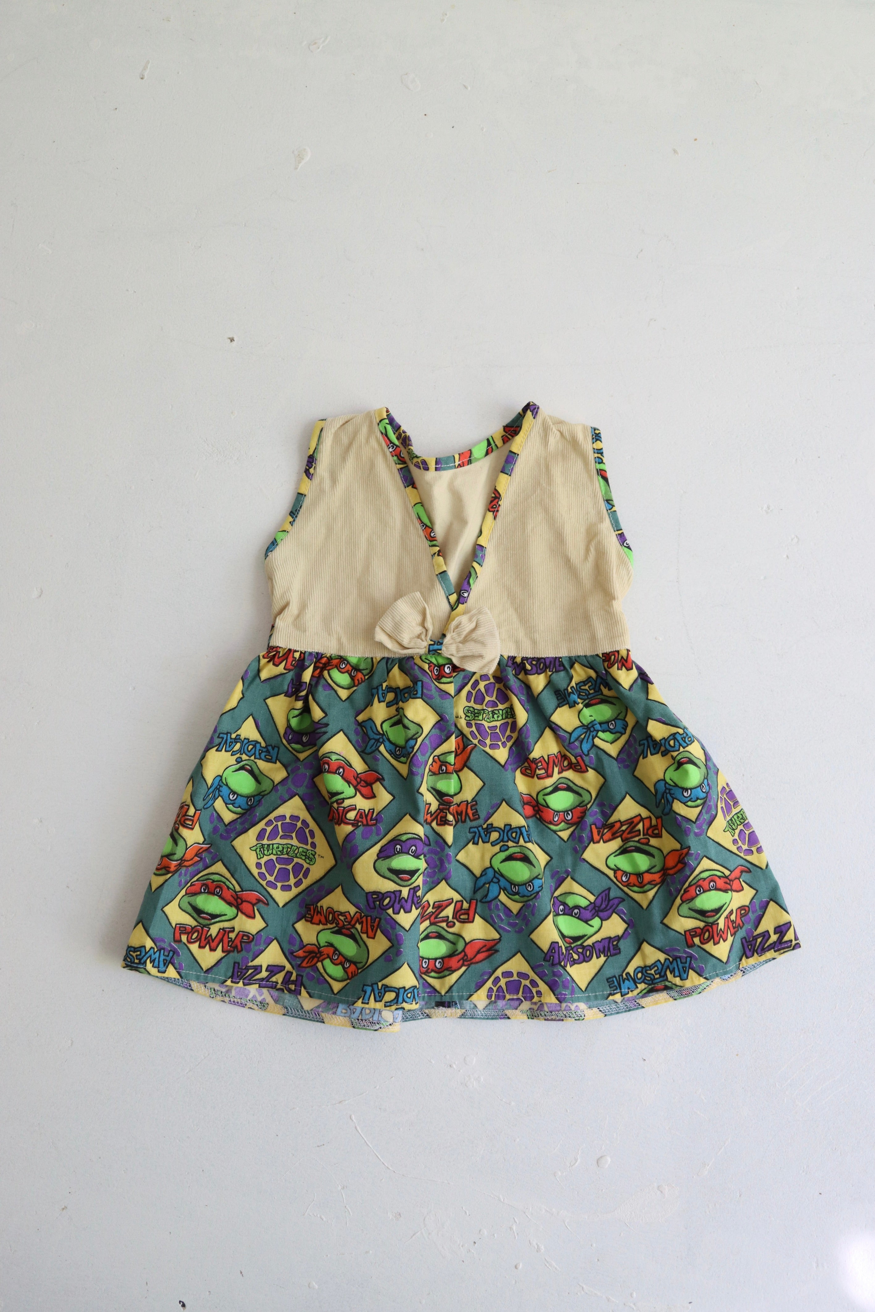 Handmade Turtles dress- size 12 months