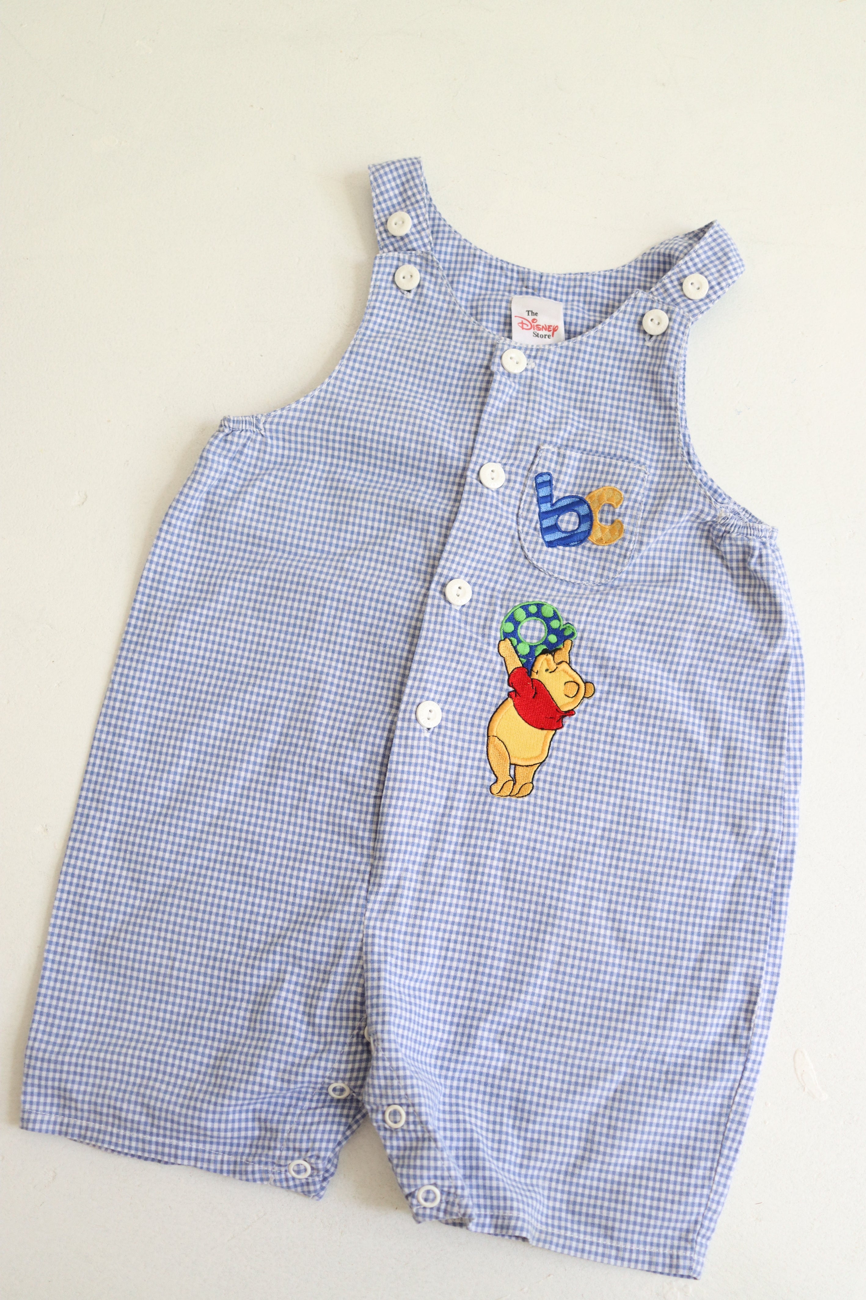 Y2k Pooh ginham onesie - size 6-12 months - the Disney Store