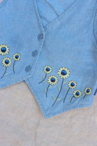 Vintage OshKosh Sunflower Vest  - size 4-5 years - Made in USA