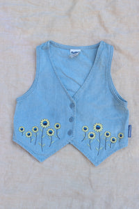 Vintage OshKosh Sunflower Vest  - size 4-5 years - Made in USA