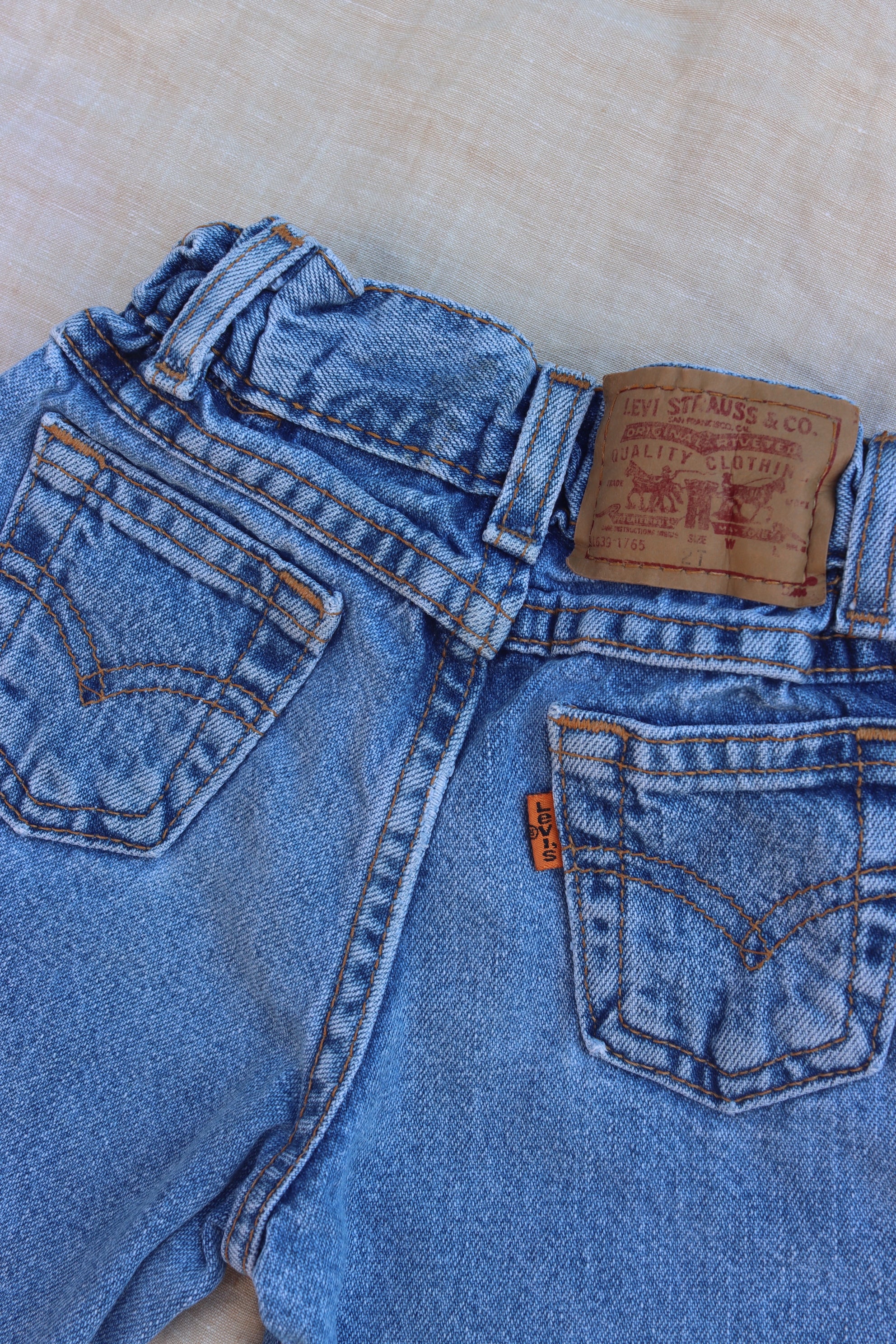 Vintage Levi's Orange Tab Jeans - size 12-24 months - Made in Mexico