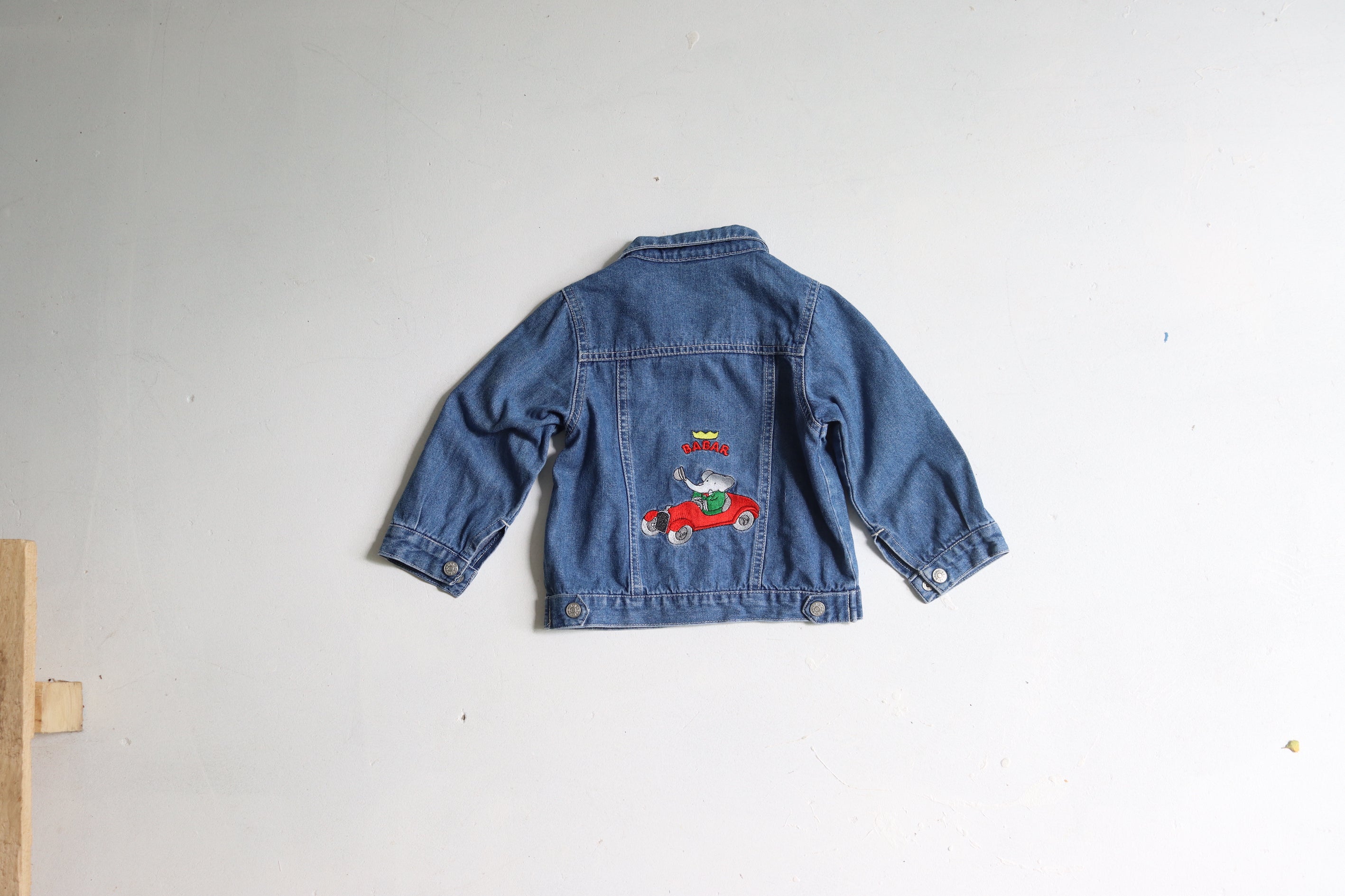 Vintage Babar denim jacket - size 12-18 months