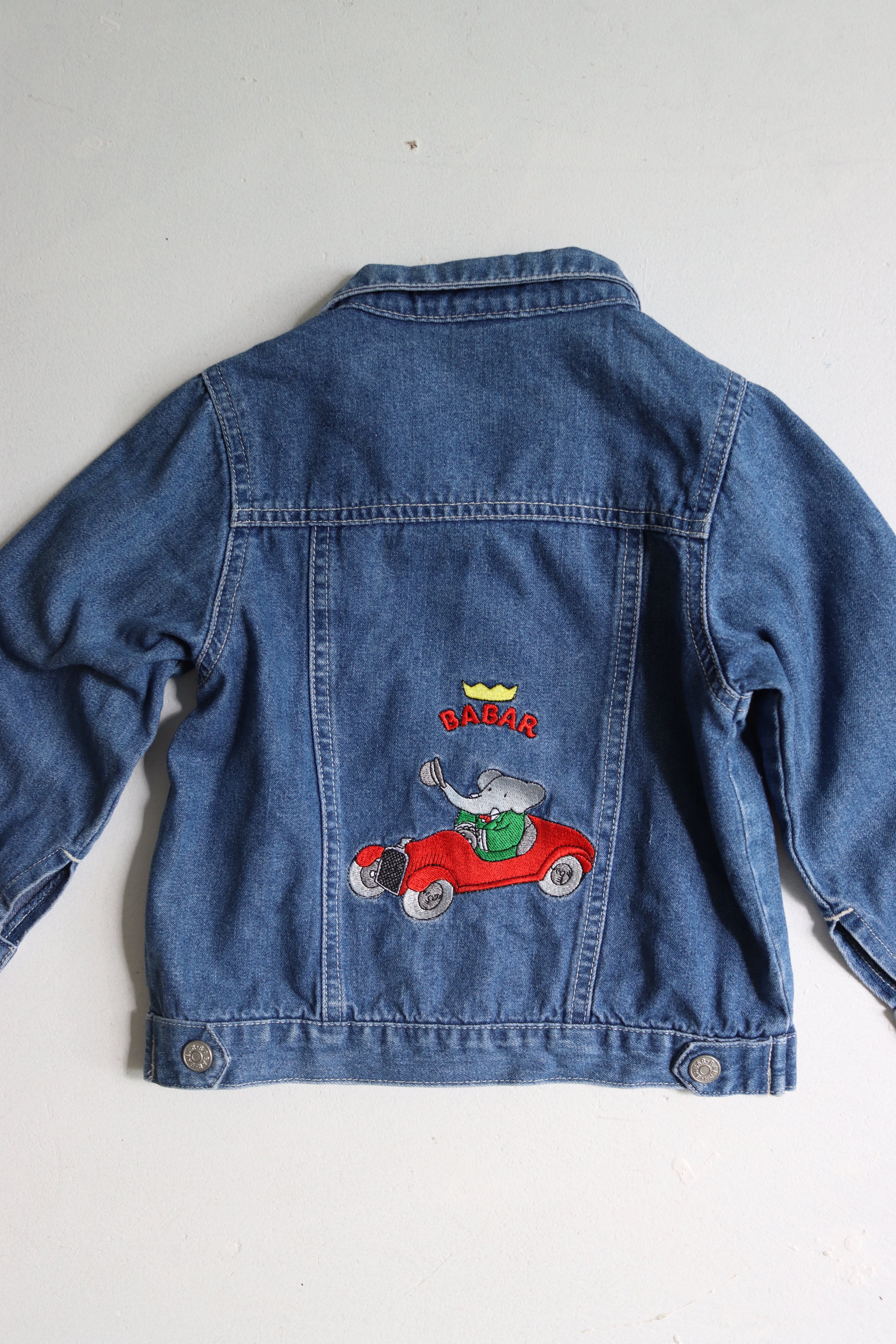 Vintage Babar denim jacket - size 12-18 months