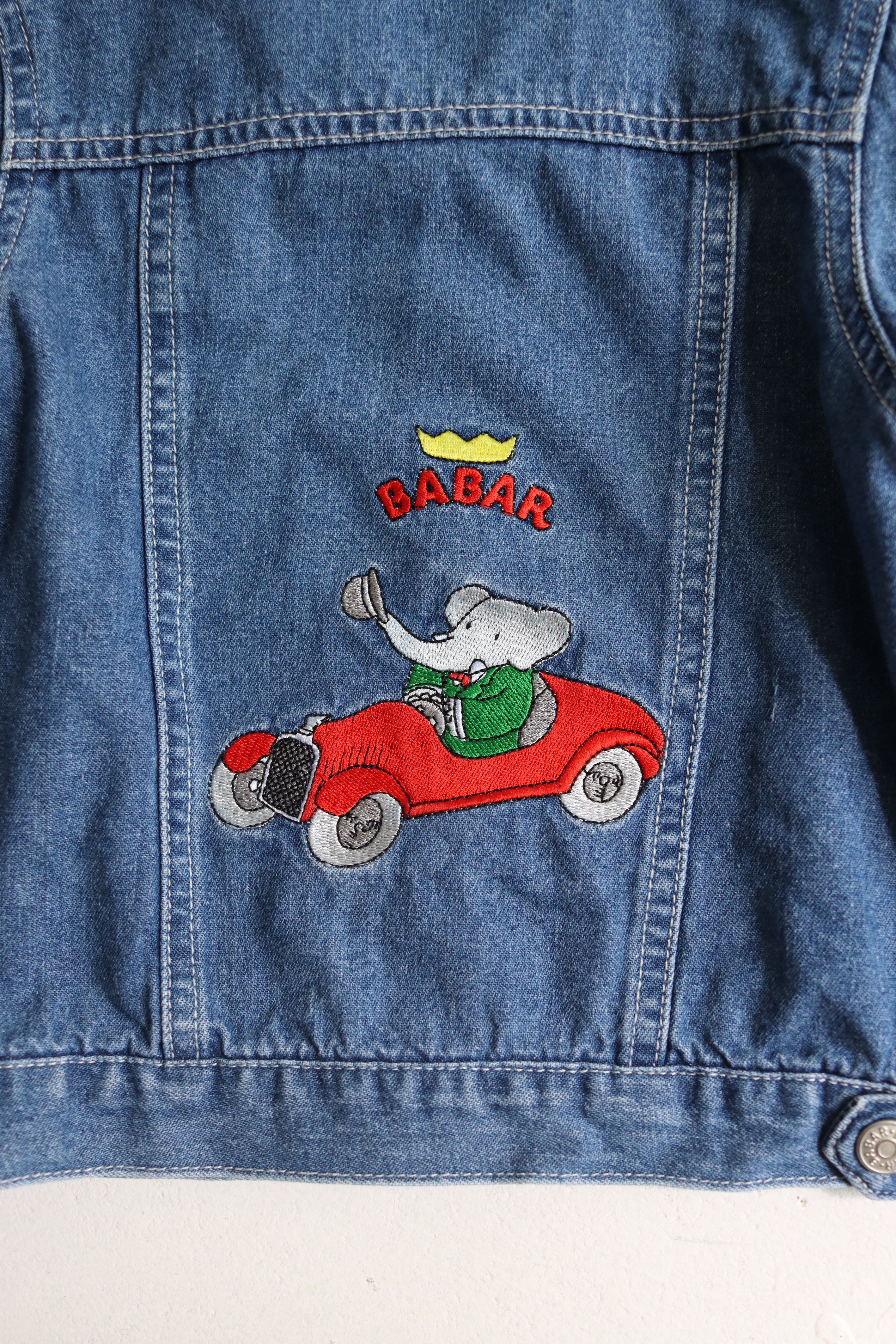 Vintage Babar denim jacket - size 12-18 months
