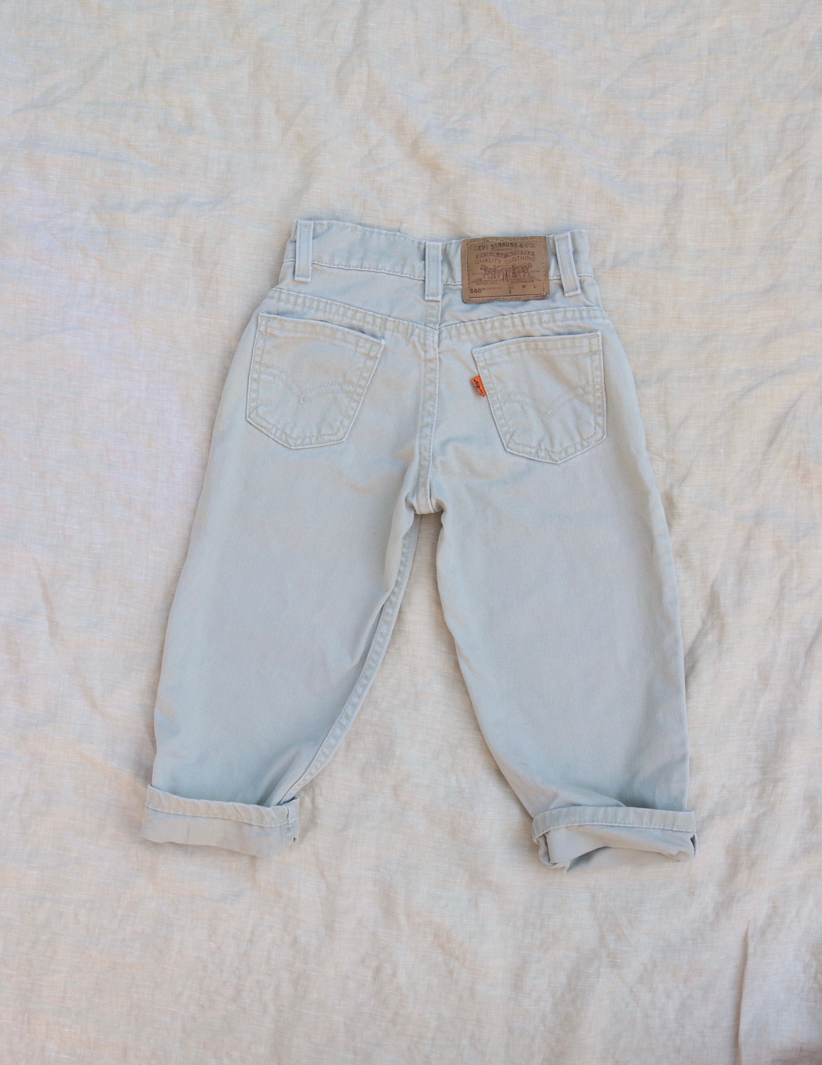 Vintage Levi's Orange Tab 560 Jeans Sand - size 3-4 years - Made in USA