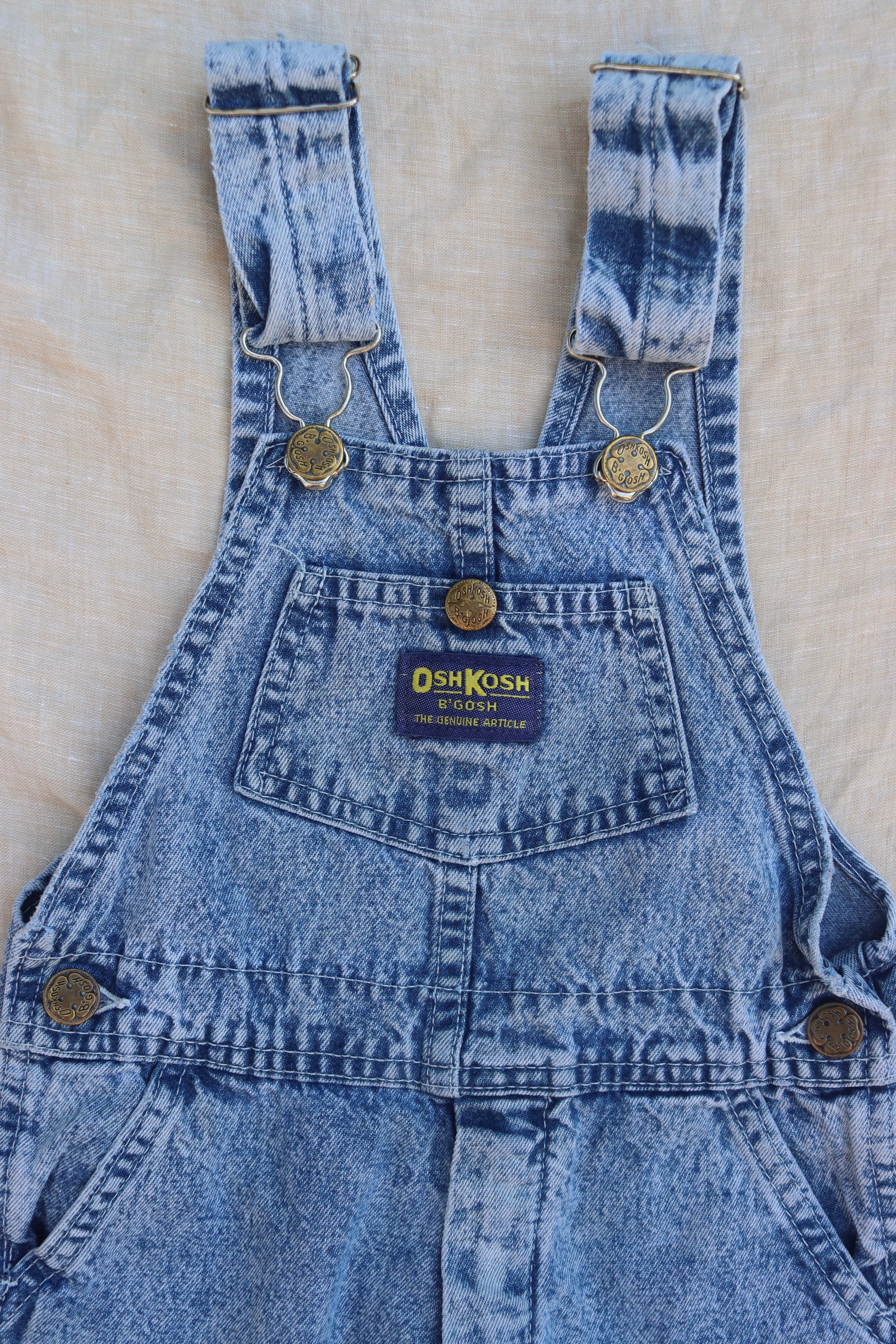 Vintage Acid Wash OshKosh Overalls  - size 3-4 years