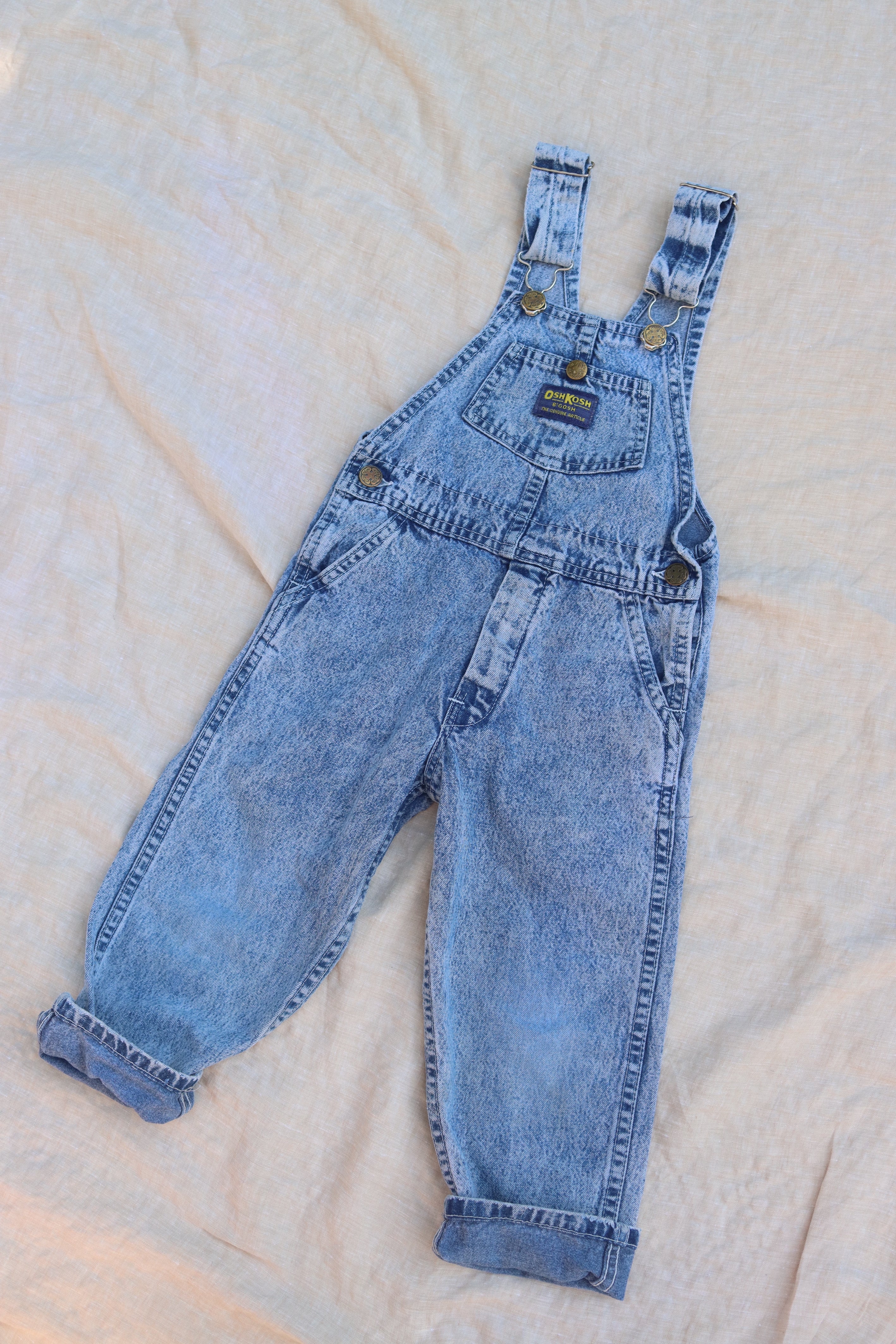 Vintage Acid Wash OshKosh Overalls  - size 3-4 years