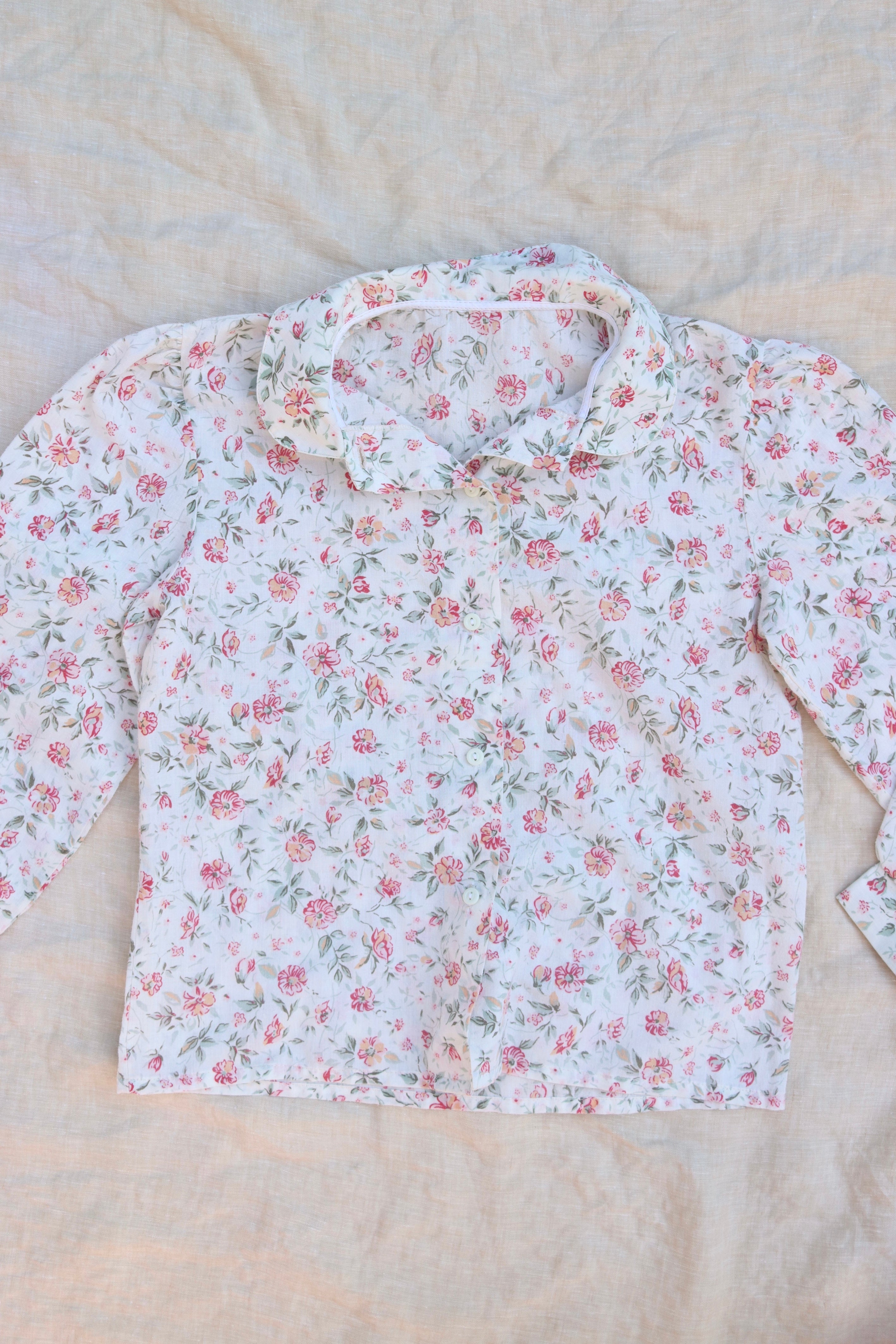 French Vintage Floral Blouse  - size 5-8 years