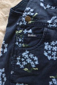Vintage blue floral OshKosh overalls - size 6-12 months