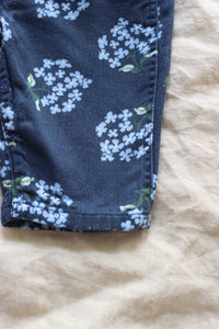 Vintage blue floral OshKosh overalls - size 6-12 months