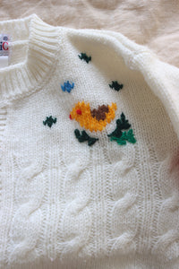 Vintage French knit cardigan - size 6-12 months