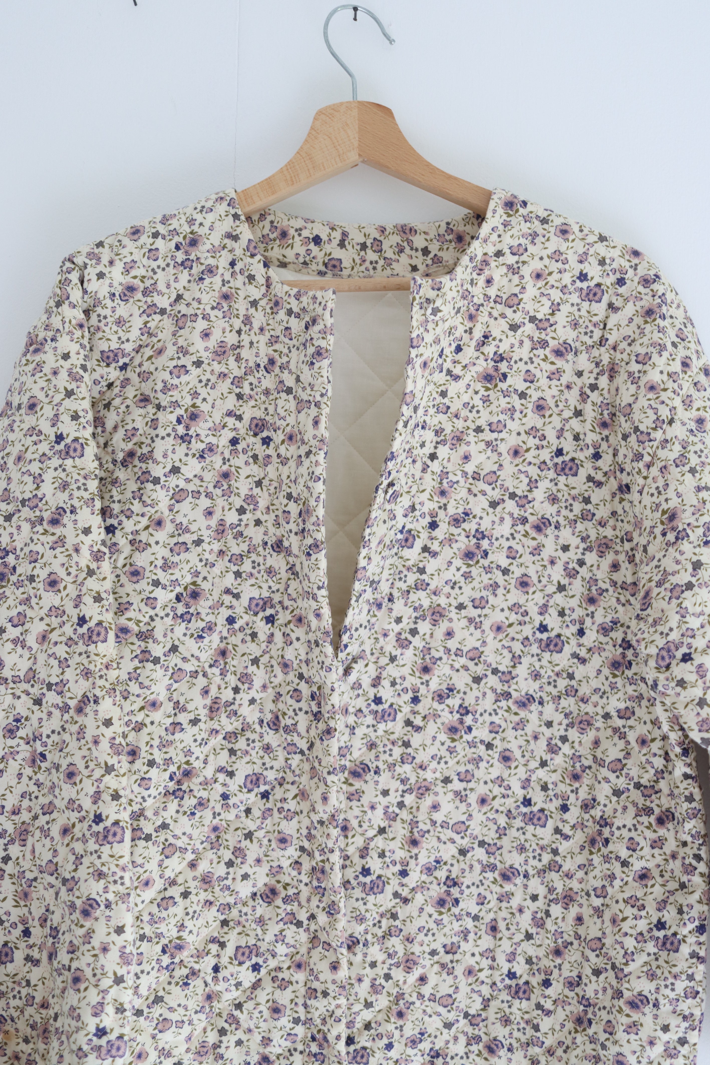 Quilted floral coat - size large (adult)
