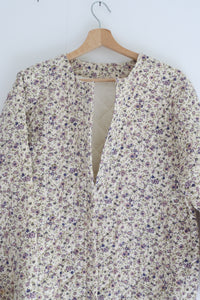 Quilted floral coat - size large (adult)