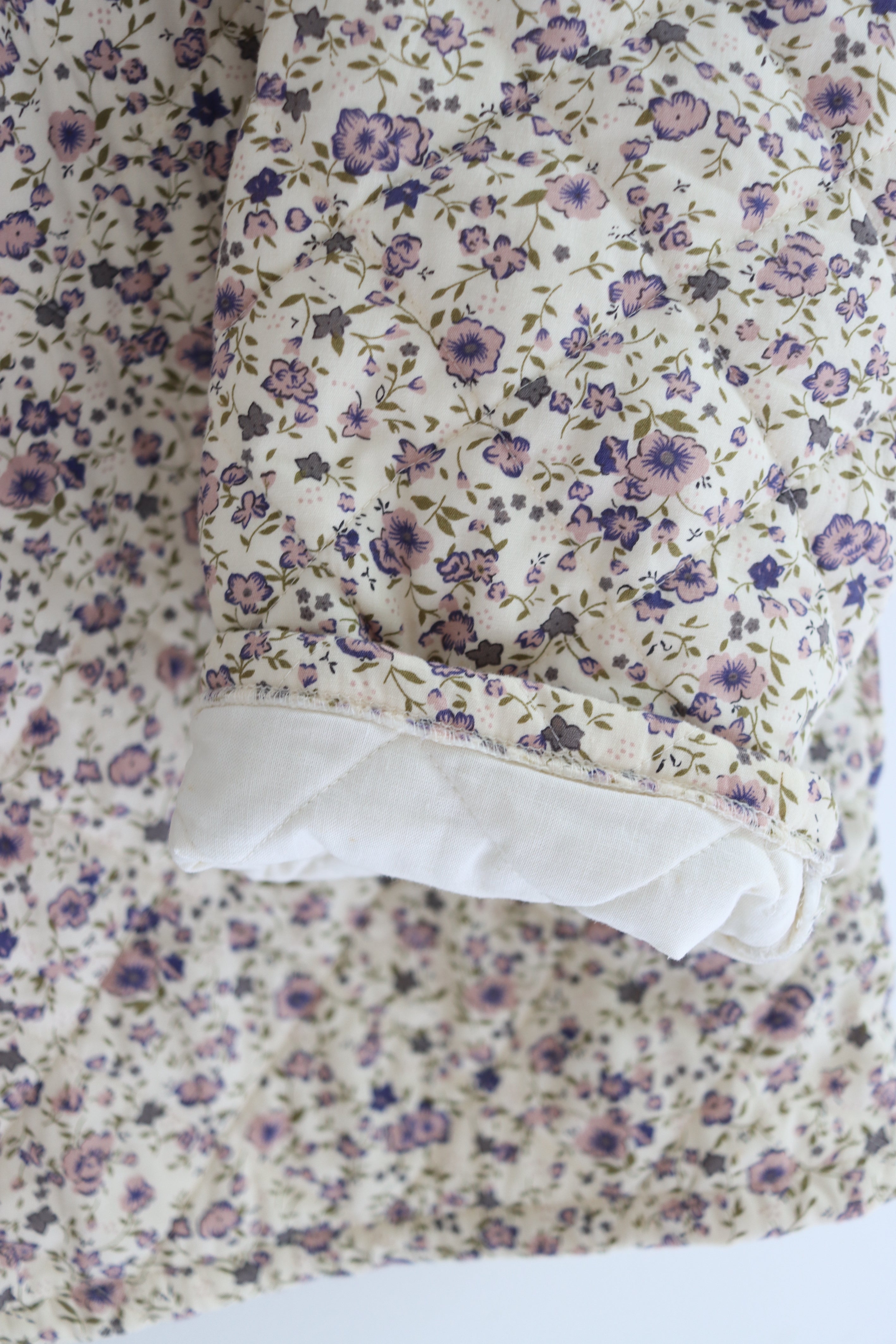 Quilted floral coat - size large (adult)