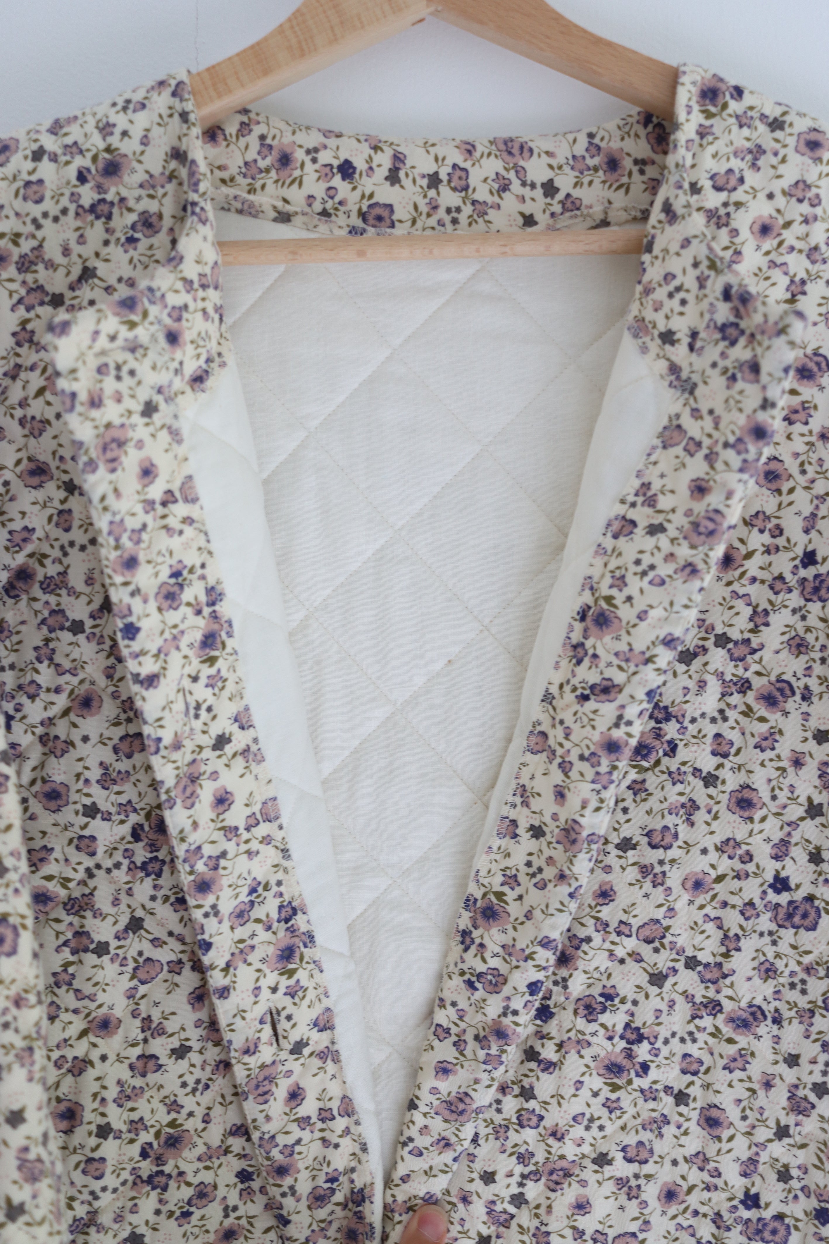 Quilted floral coat - size large (adult)