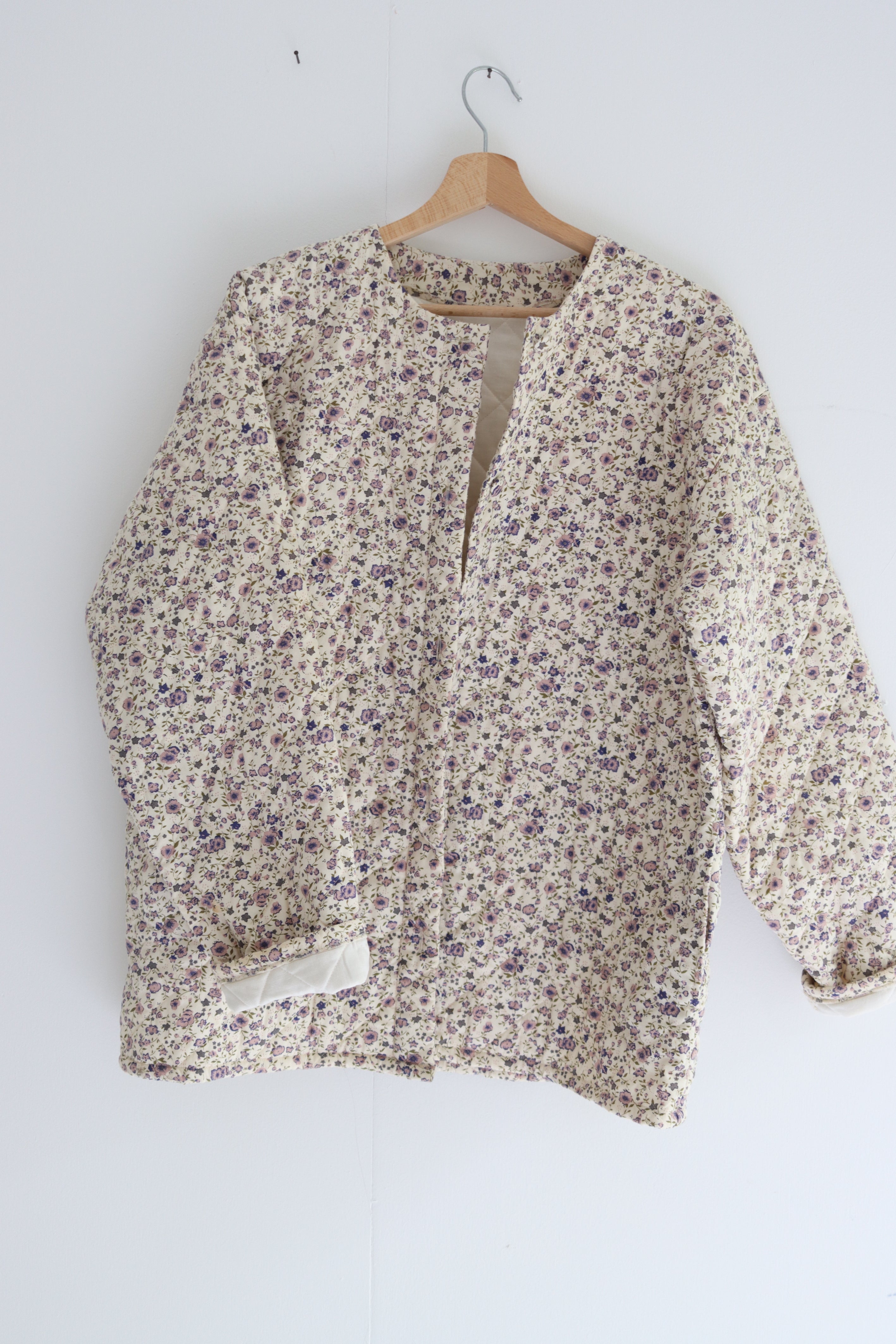 Quilted floral coat - size large (adult)