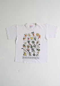 Vintage 90's French garden alphabet t-shirt - size 5/6 years